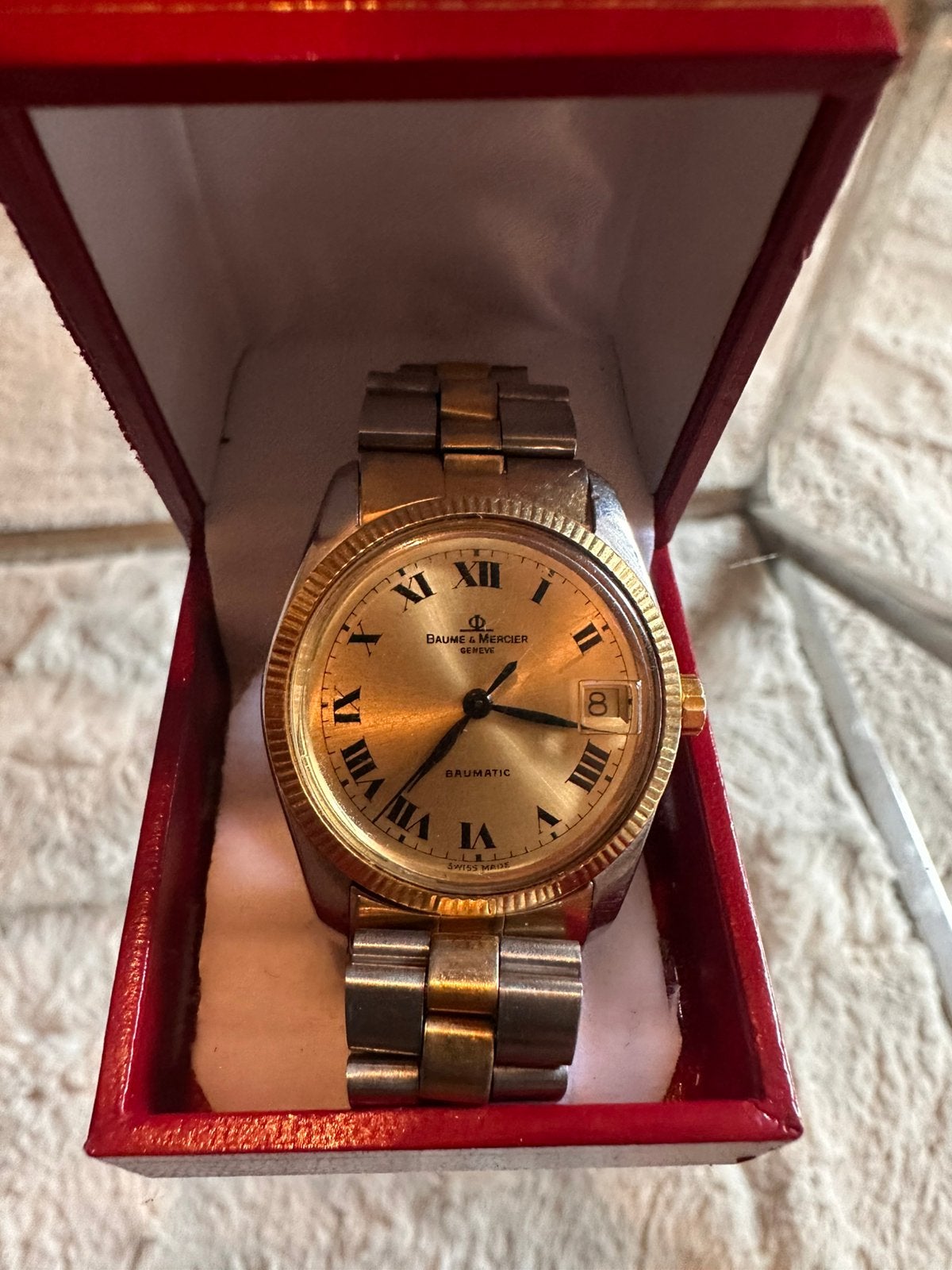 Baume&Mercier 1187 baumatic, Enlèvement, Comme neuf, Acier, Acier