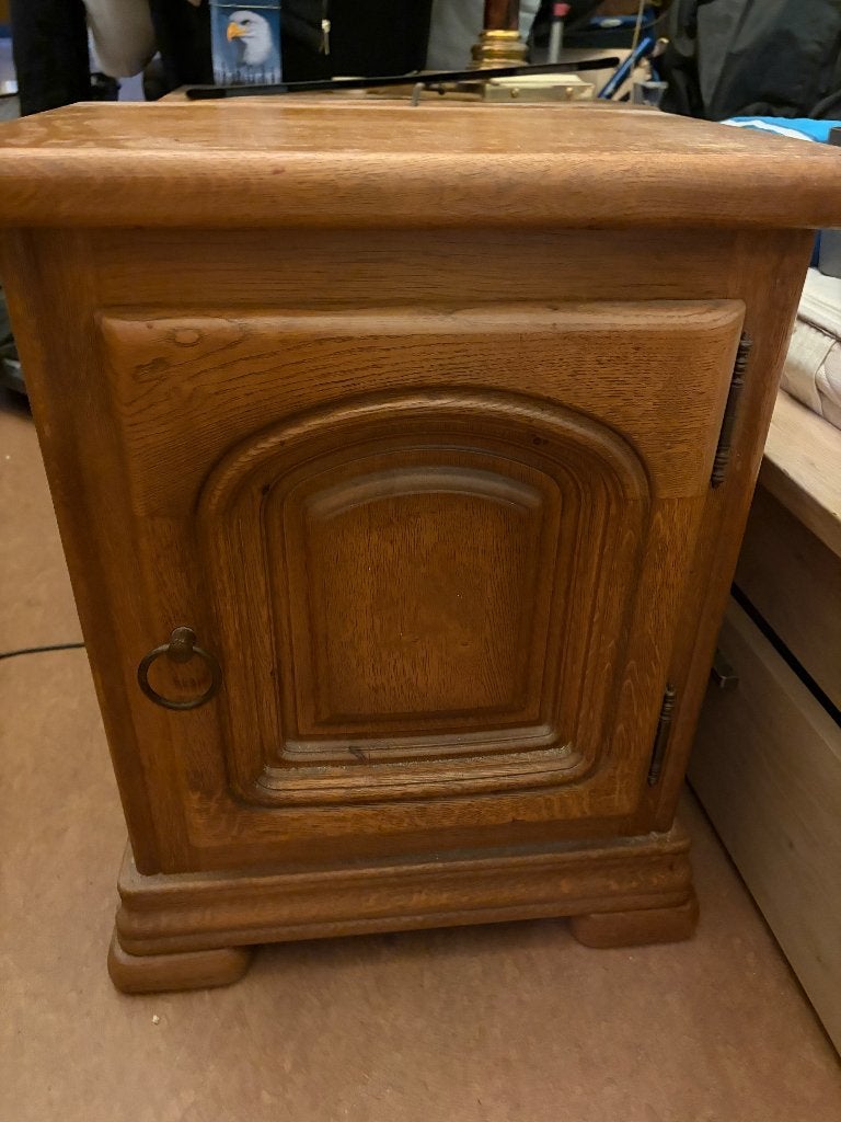 2 table de nuit, Maison & Meubles, Armoires | Commodes, Enlèvement, Utilisé, Chêne