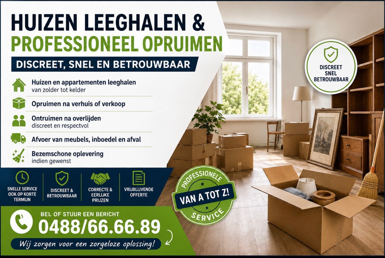 Huizen leeghalen & professioneel opruimen –, Immo