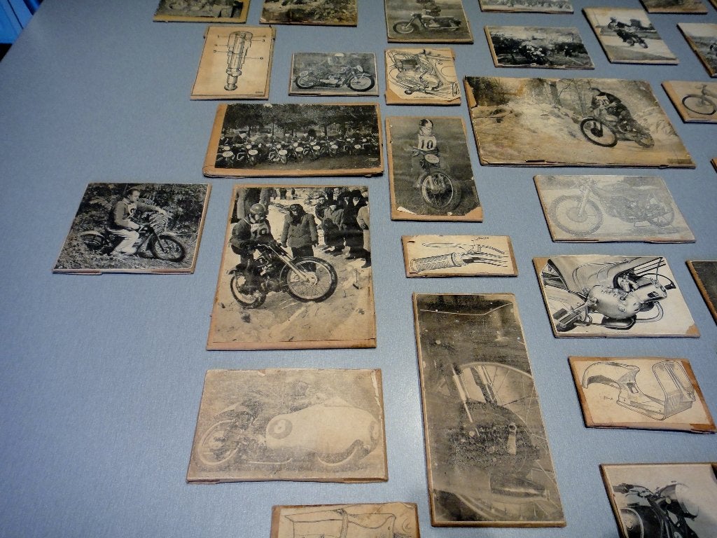 Koperen etsplaatjes Motorcross/Motoren!, Ophalen, Gebruikt, Fotoalbum-accessoires