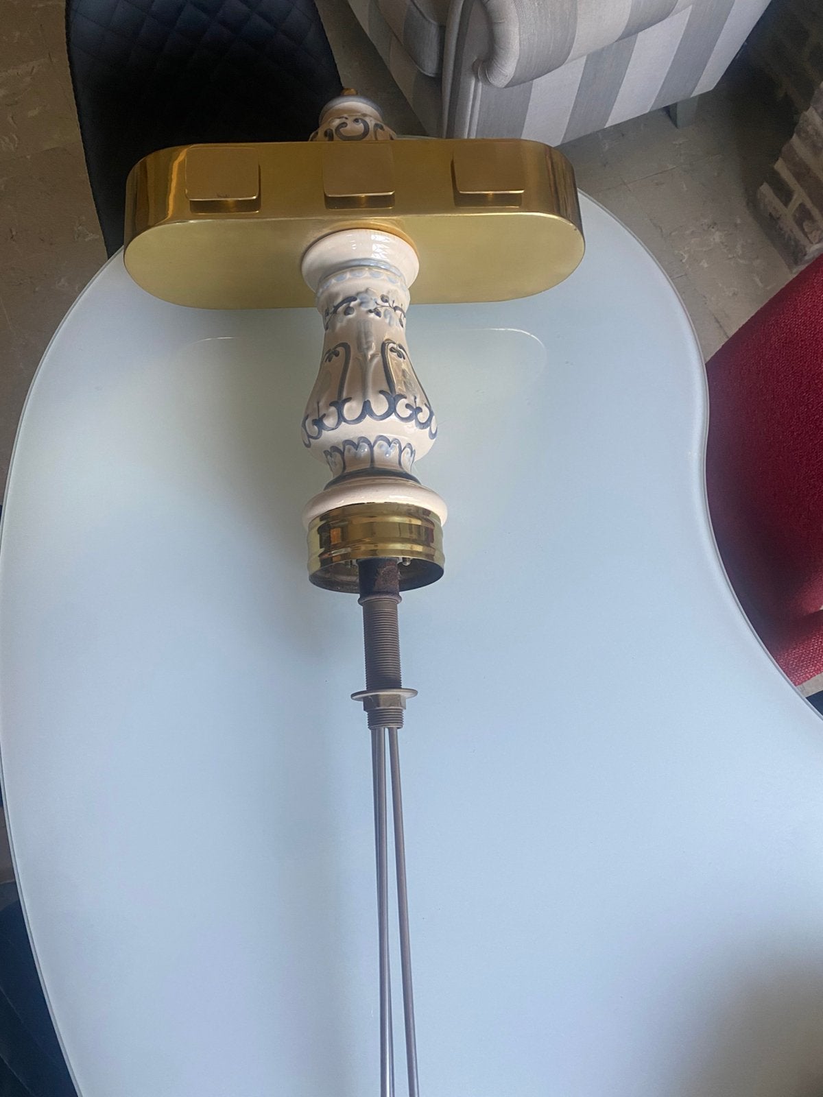 Biertap tapzuil blauw wit, Ophalen