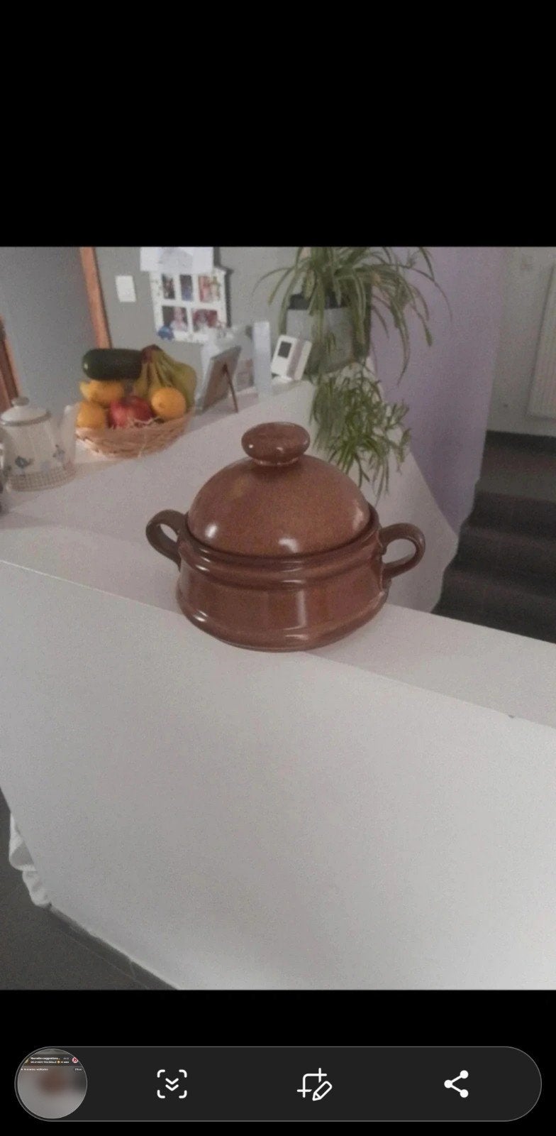 soupière brune en grès. neuve, Envoi, Neuf, Fonte, Casserole