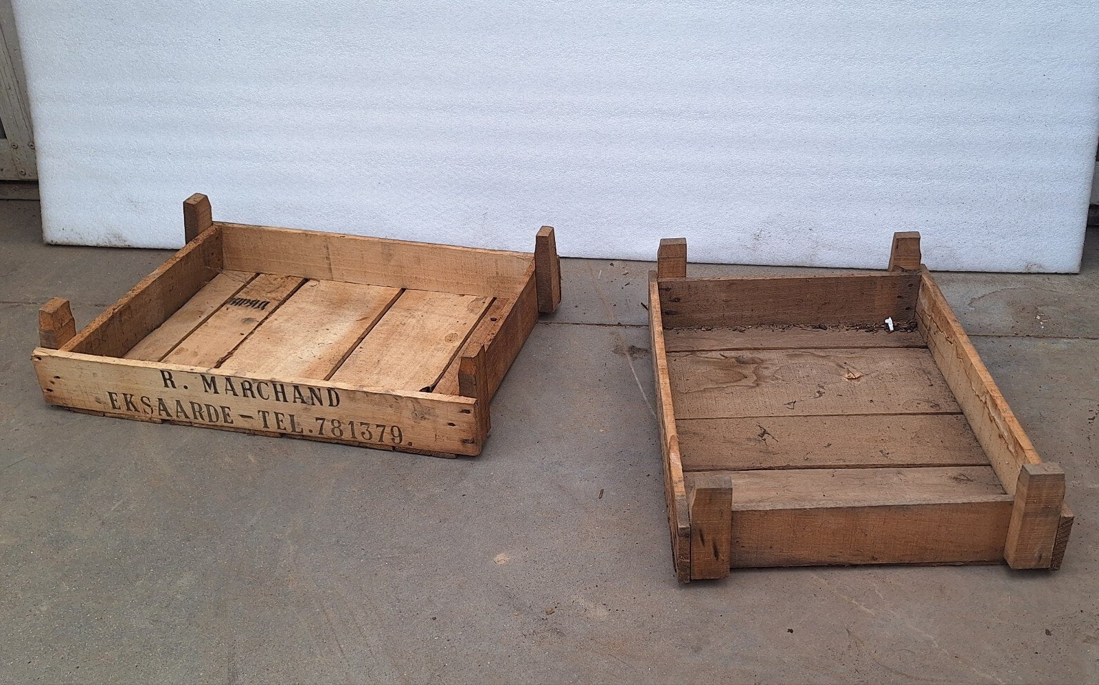 Houten kleinfruitkist, vintage, 50cm op 37cm, krat, Huis en Inrichting, Ophalen