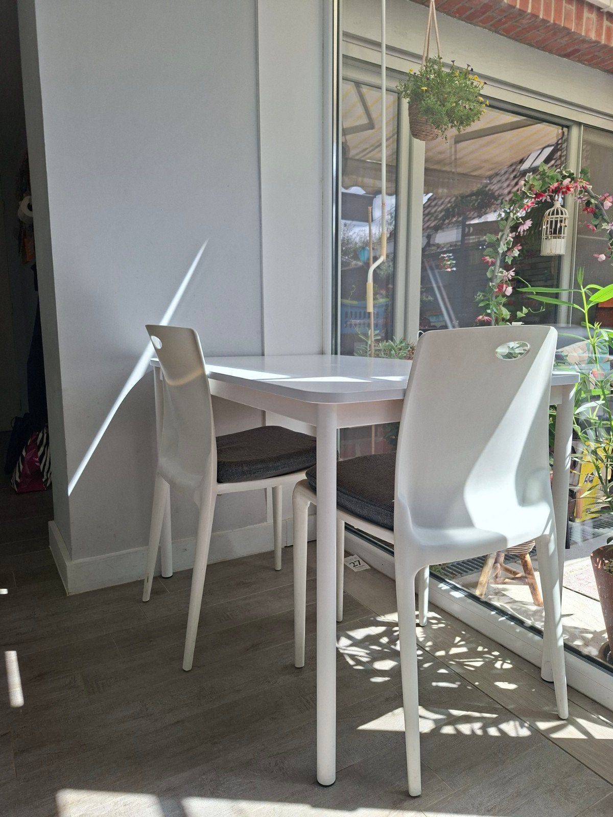 kleine keukentafel met 2 stoelen L110xB70xH74 evt geleverd, Huis en Inrichting, Tafels | Eettafels, Ophalen, Gebruikt, 100 tot 150 cm