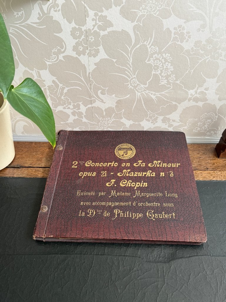4 LP (78 tr/min) — Columbia France vers 1930, CD & DVD, Chopin, Enlèvement ou Envoi, Coffret, Utilisé