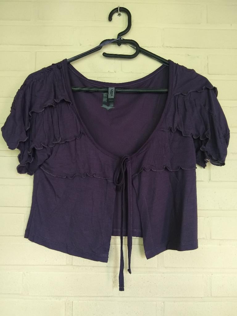 Auberginekleurige bolero met franjes, Only, maat S (NIEUW), Kleding | Dames, Ophalen, Nieuw, Korte mouw, Maat 36 (S)