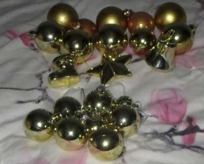 21 gouden  kerst ballen, Ophalen, Zo goed als nieuw