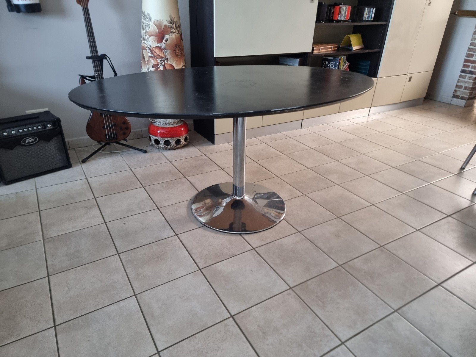 retro tafel, Ophalen, Gebruikt, Ovaal