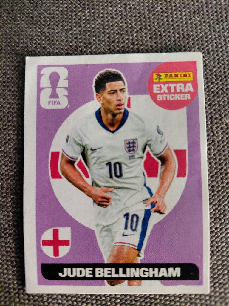 Extra sticker WK 2026/Jude Bellingham, Verzenden, Zo goed als nieuw, Sticker