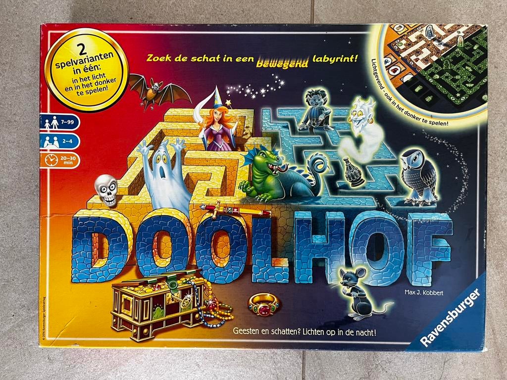 Doolhof spel van ravensburg, Drie of vier spelers, Ophalen, Gebruikt