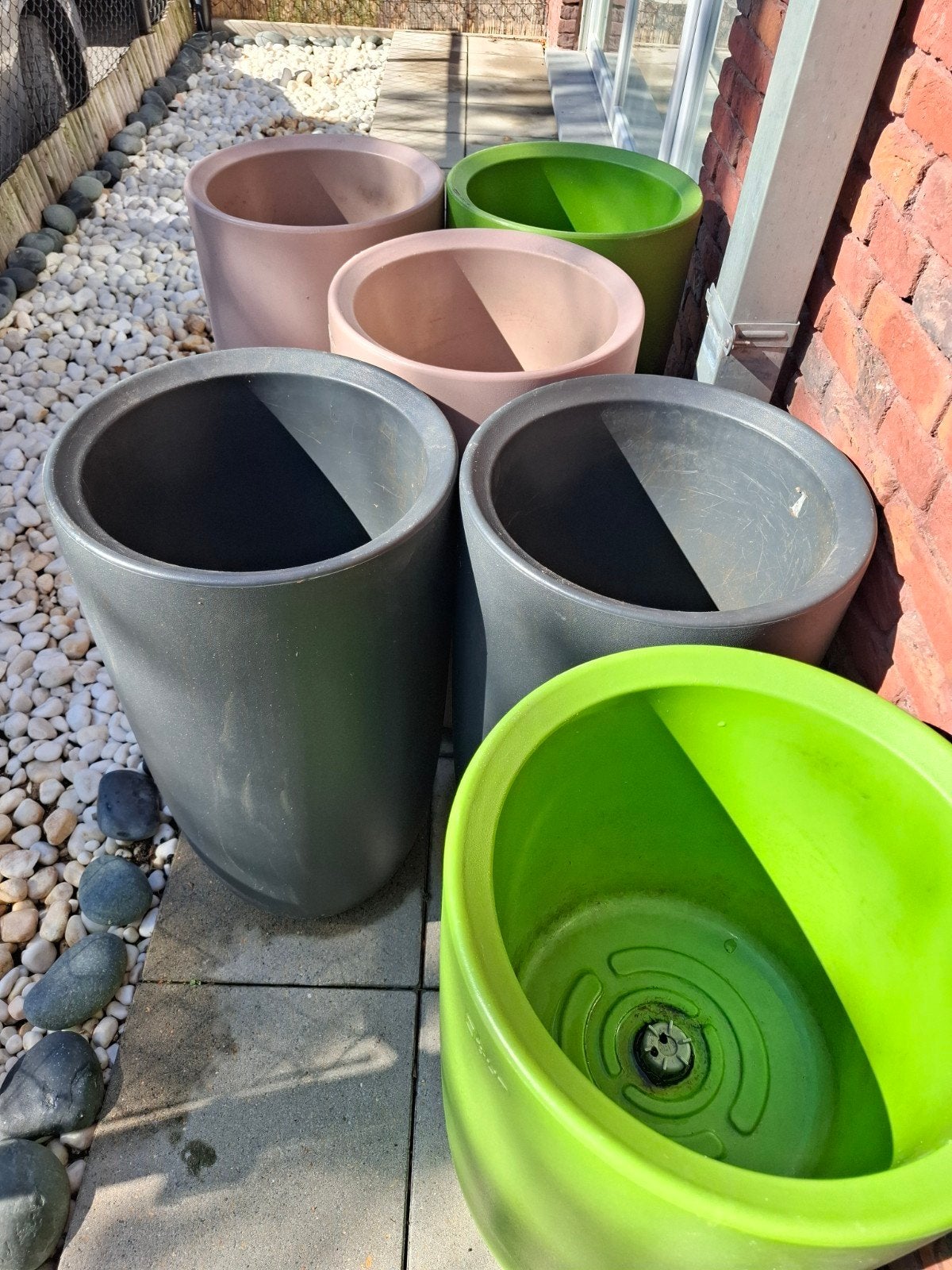bloem/plantenpotten, Tuin en Terras, Kunststof, Gebruikt, Overige vormen, Balkon