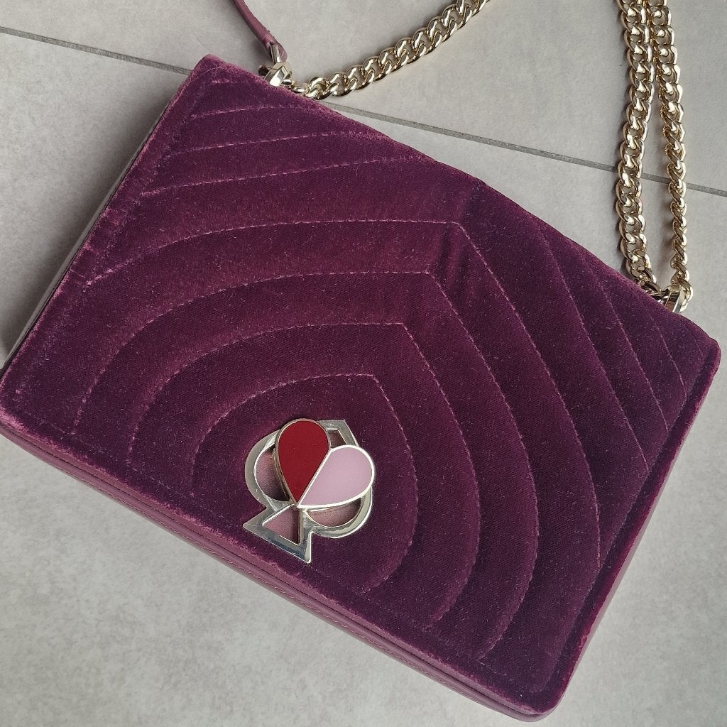 Schoudertas Kate Spade velvet, Ophalen of Verzenden, Zo goed als nieuw