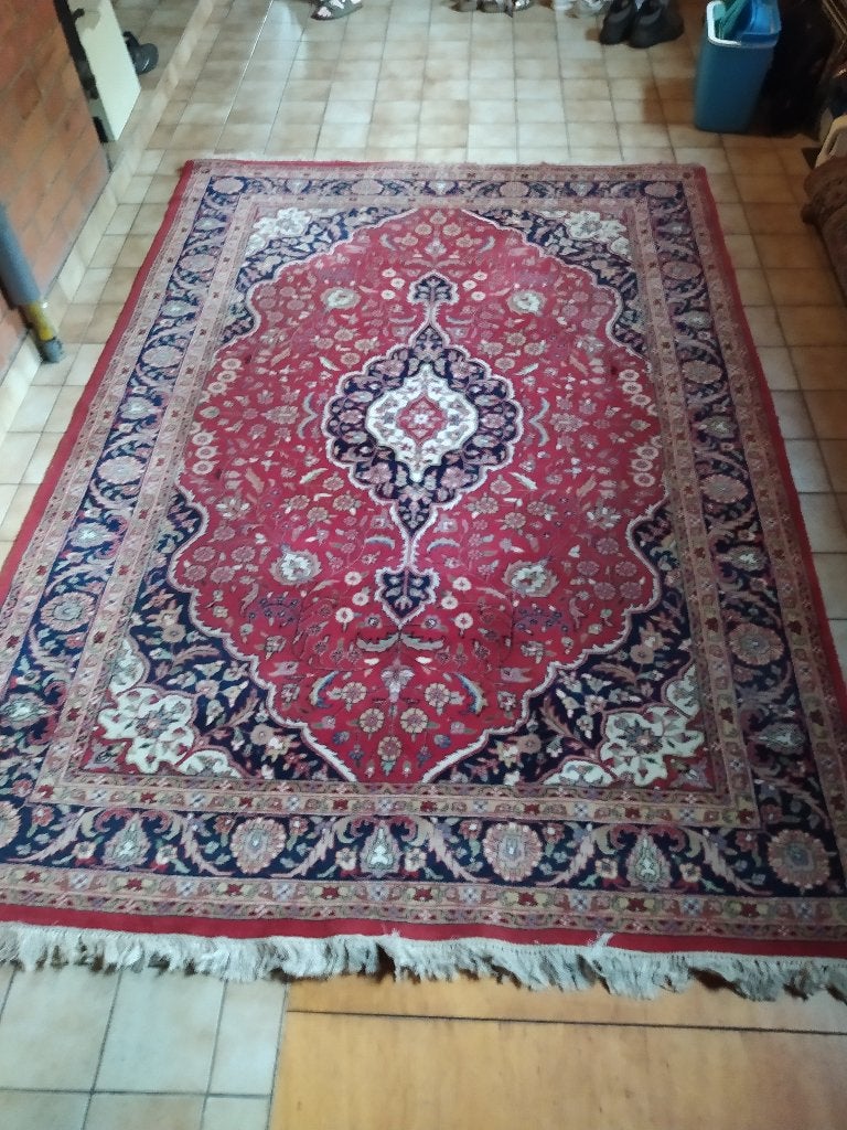 Oosters tapijt, Huis en Inrichting, Stoffering | Vloerbedekking, Ophalen, Oosters/ perzisch, Blauw, Zo goed als nieuw