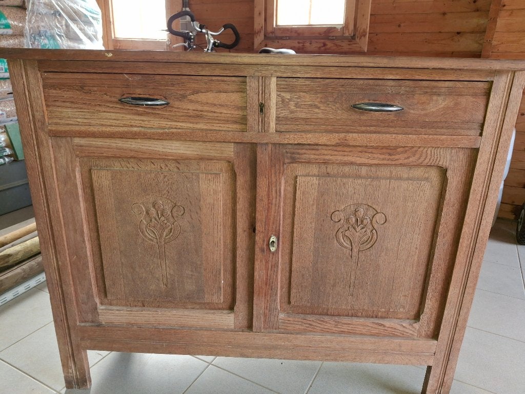 Eiken buffetkastje, Antiek en Kunst, Ophalen
