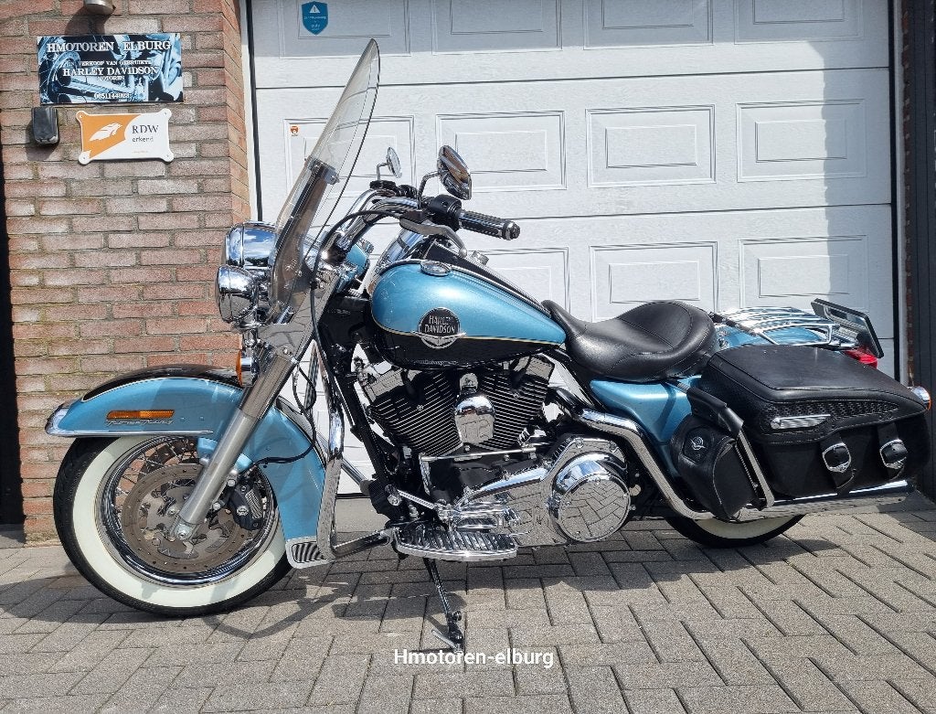 Road King 2008- NL motor: Kleur Suede Blue Pearl/Vivid Black, 2 cilinders, Occasion, 1600 cc, Motorrijbewijs A