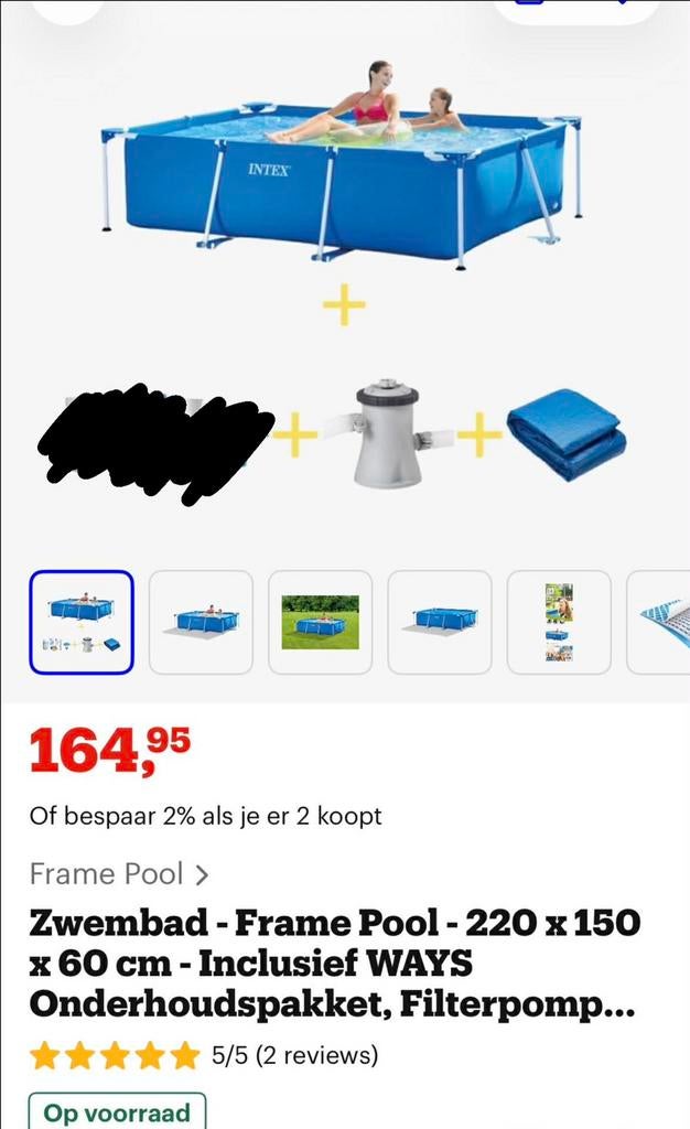 Zwembad, Enlèvement, Comme neuf