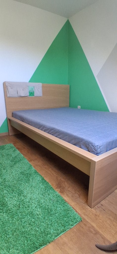 Bed ikea, Ophalen, Gebruikt, Beige, 140 cm