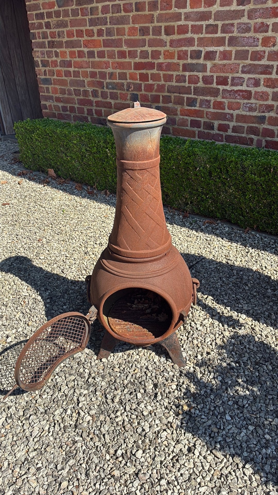 Multifunctioneel houtkacheltje, Tuin en Terras, Ophalen, Zo goed als nieuw