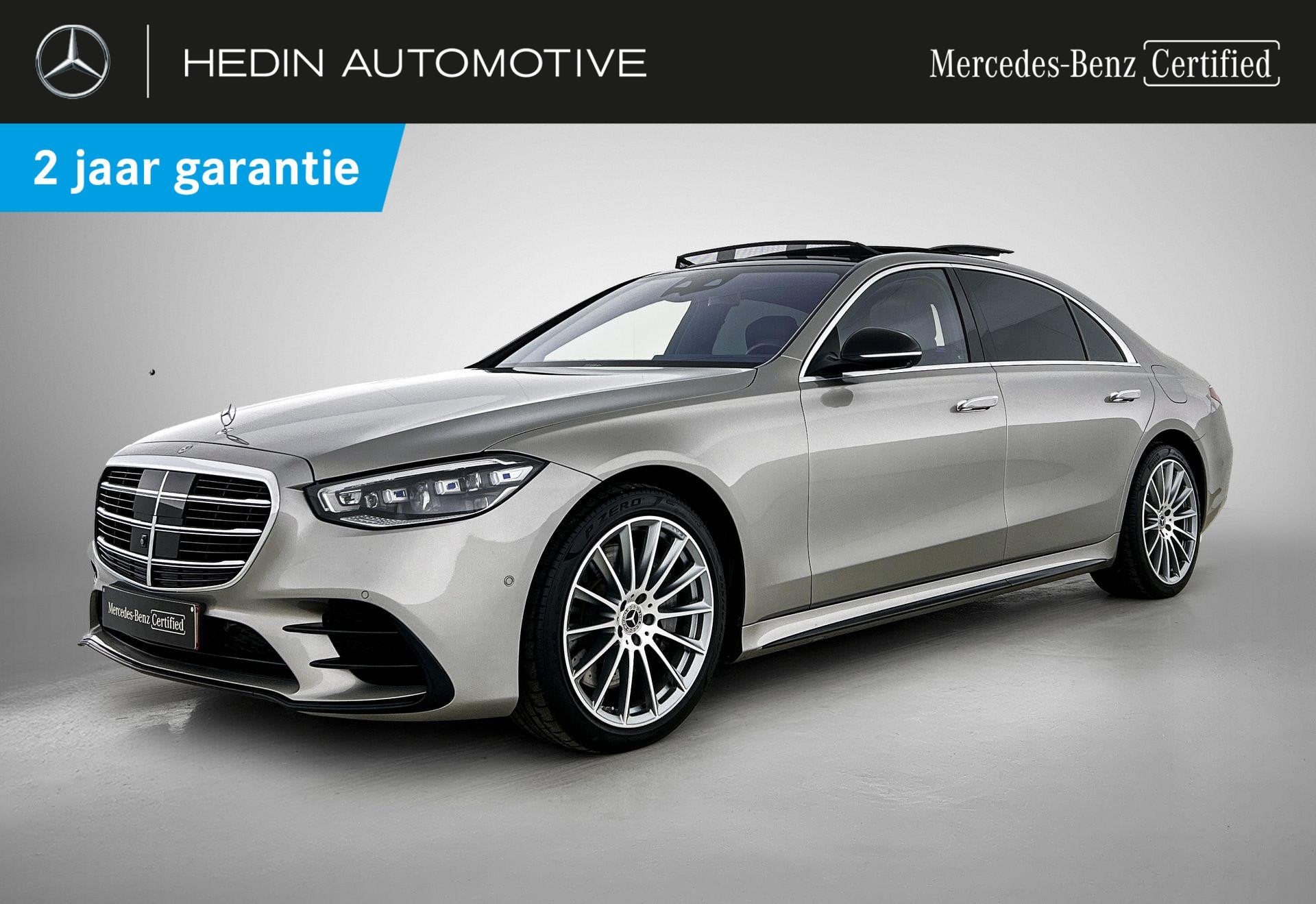 Mercedes-Benz S-klasse 580 e Lang AMG Line | Panoramisch Dak, Auto's, Automaat, Achterwielaandrijving, Gebruikt, Zwart