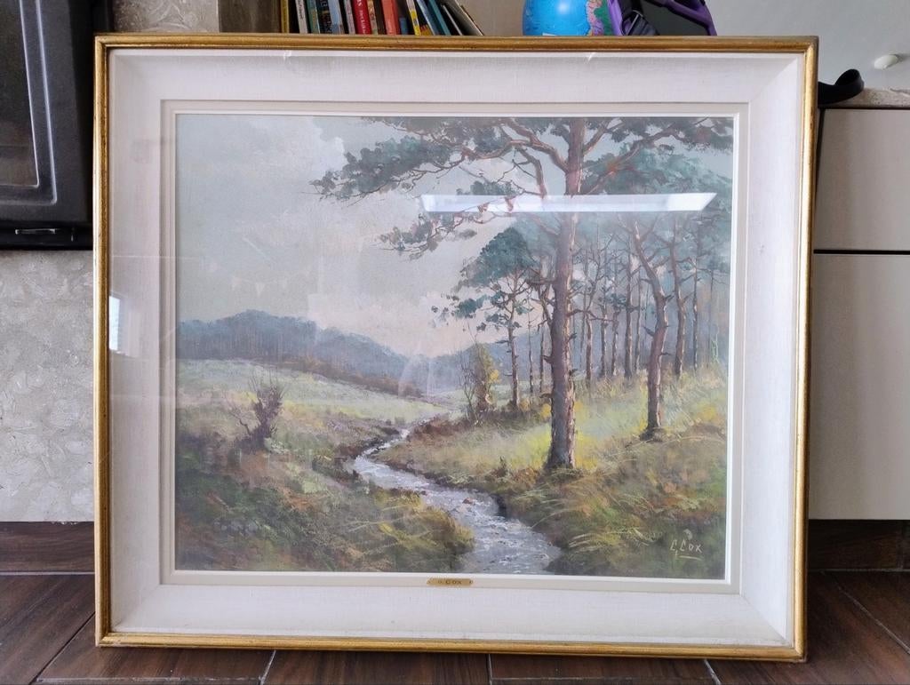 Schilderij G. Cox, Antiek en Kunst, Ophalen