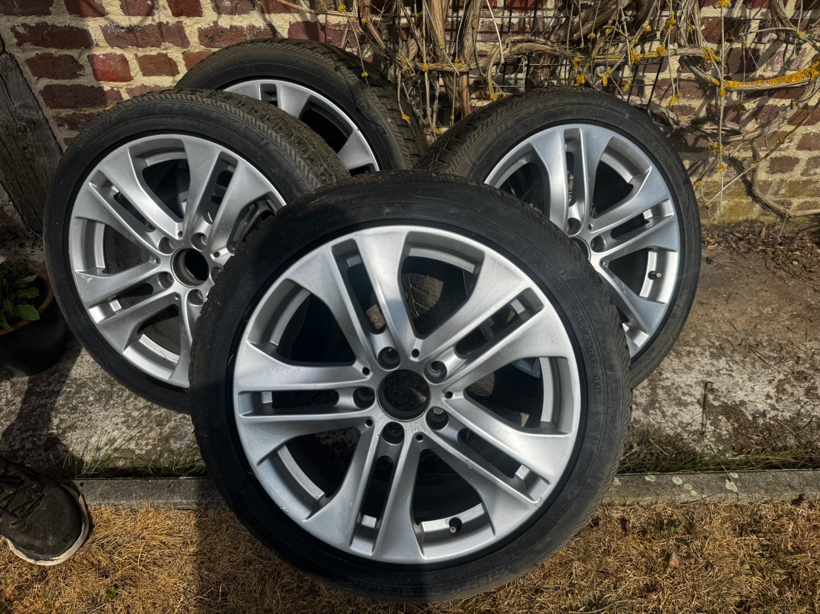 4 banden Kristall Control HP 225/45R17 91H, Ophalen, Gebruikt, Banden en Velgen, 17 inch
