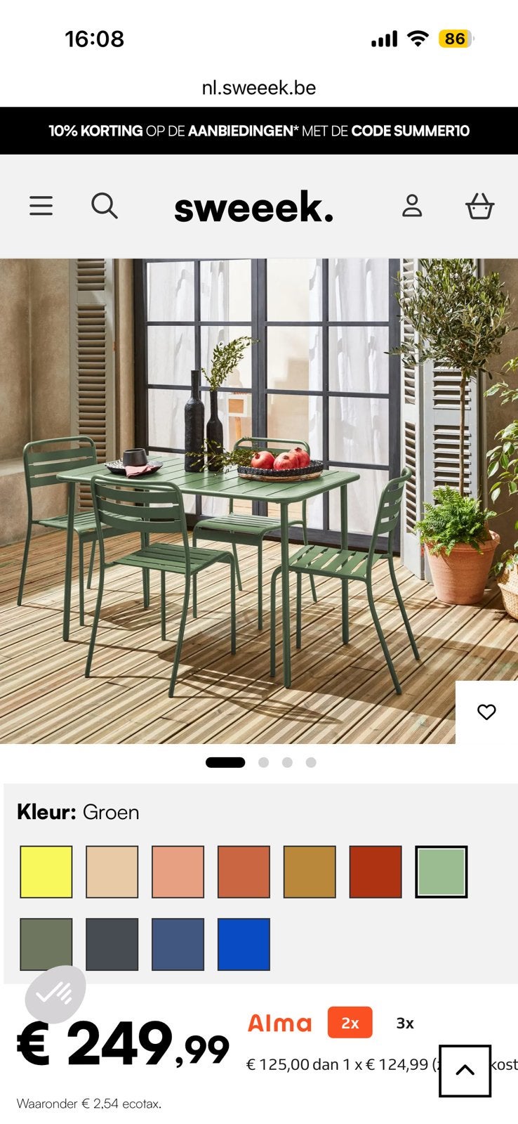Set de jardin, Enlèvement, Comme neuf
