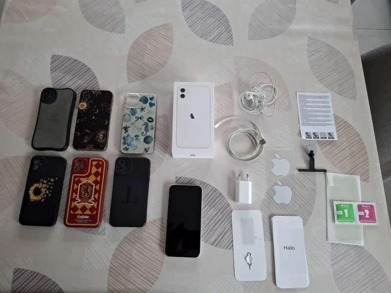 iPhone 11 128GB met toebehoren, Telecommunicatie, Mobiele telefoons | Apple iPhone, 128 GB, iPhone 11, Wit, Ophalen
