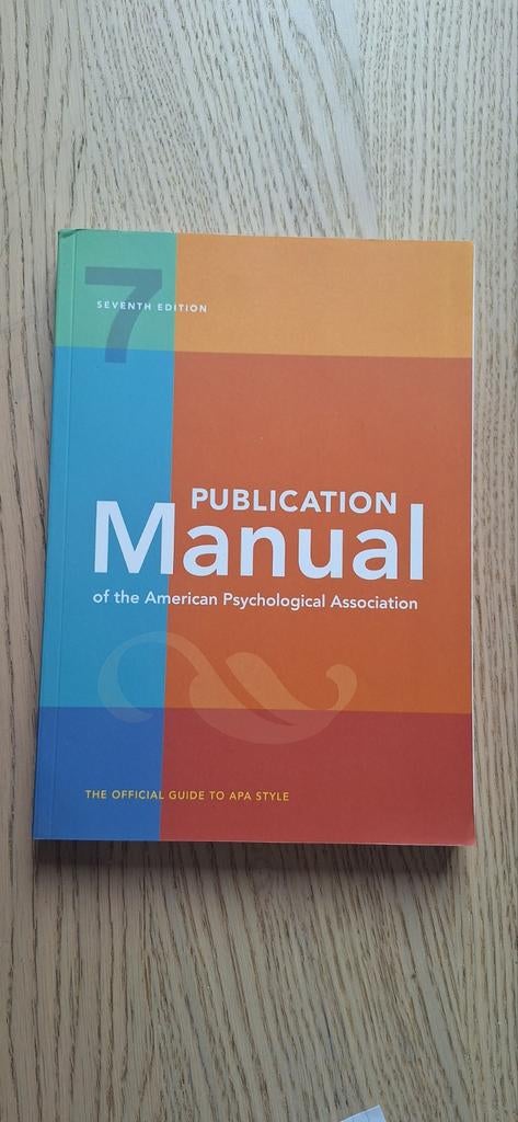 the American Psychological Association (7th Edition), Boeken, Ophalen