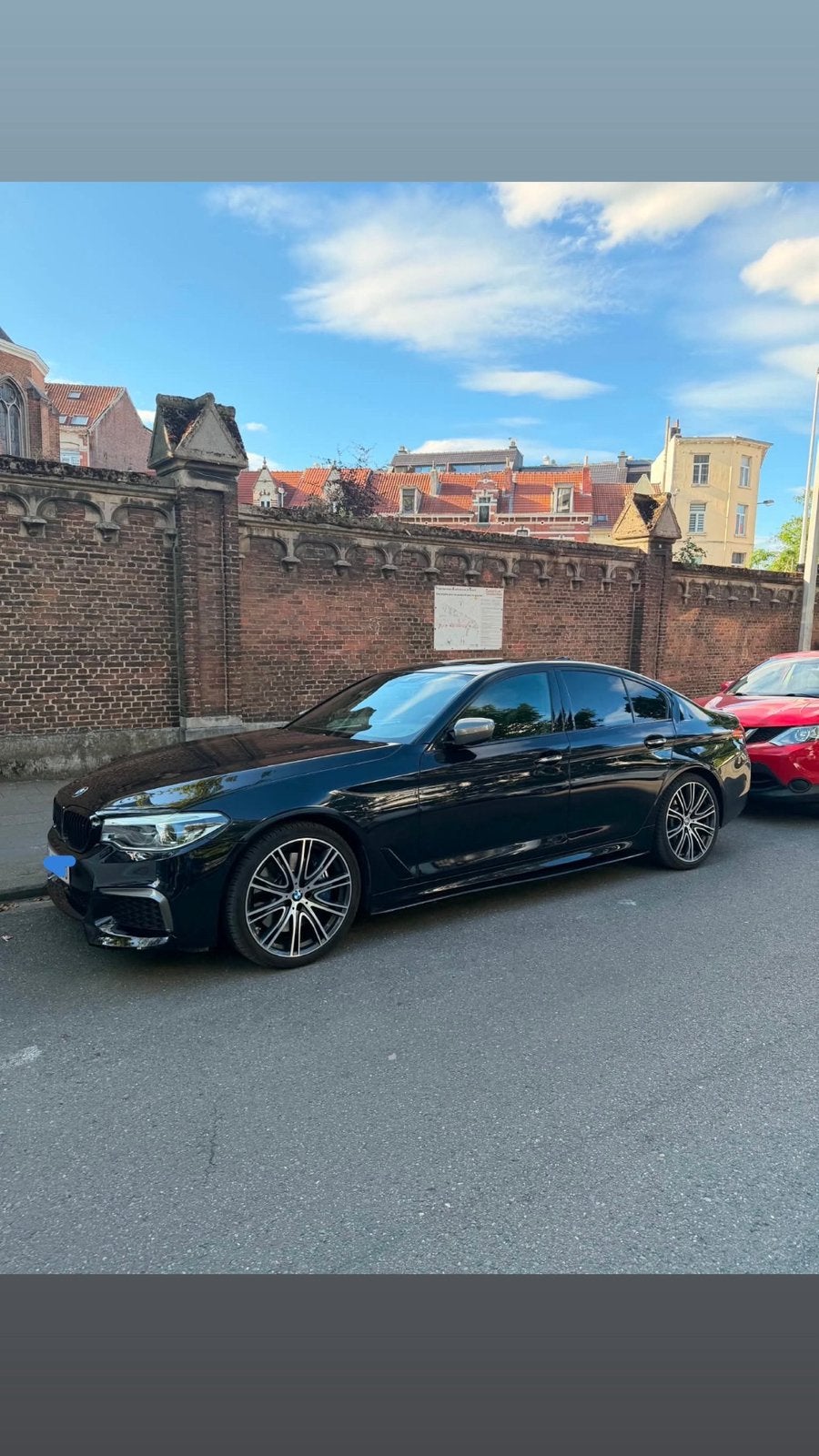 Bmw M550D, Auto's, BMW, Automaat, Euro 6, Blauw, Leder