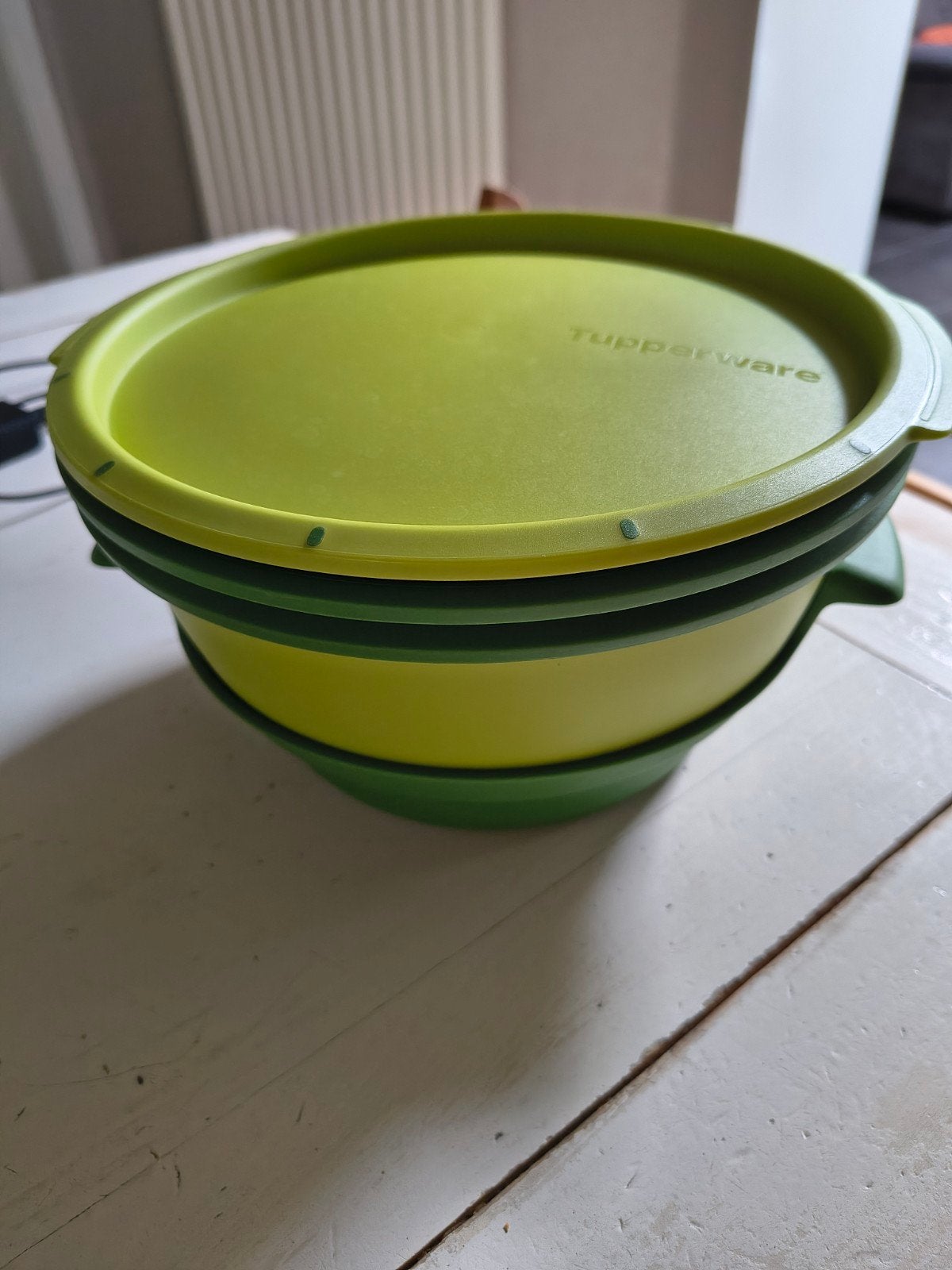 Tupperware MicroGourmet stomer, Enlèvement, Utilisé, Vert