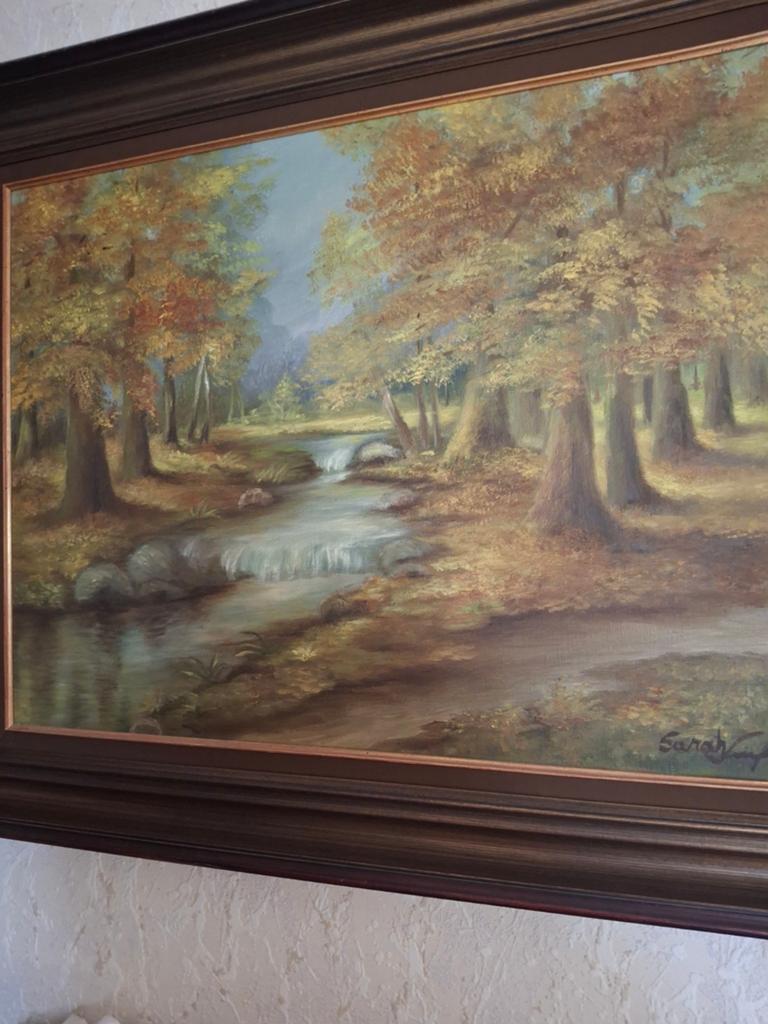 Landschap,schilderij op.doek, Ophalen