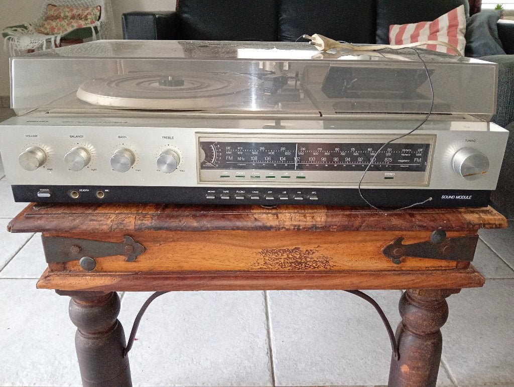 Philips platenspeler met casettedeck, Ophalen, Gebruikt, Platenspeler, Philips
