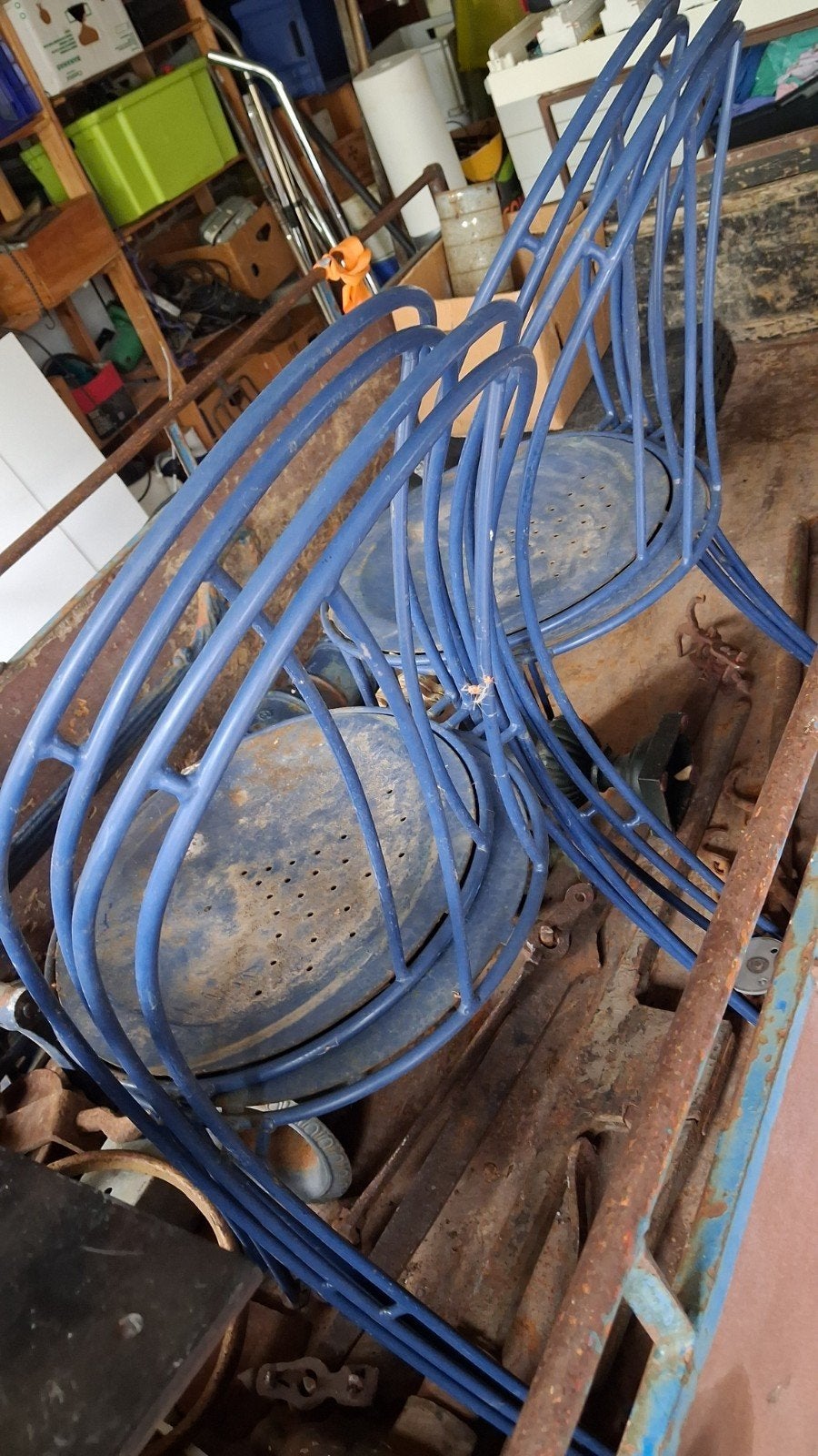 4 chaises de jardin robustes en fer forgé. Ensemble de chais, Jardin & Terrasse, Enlèvement