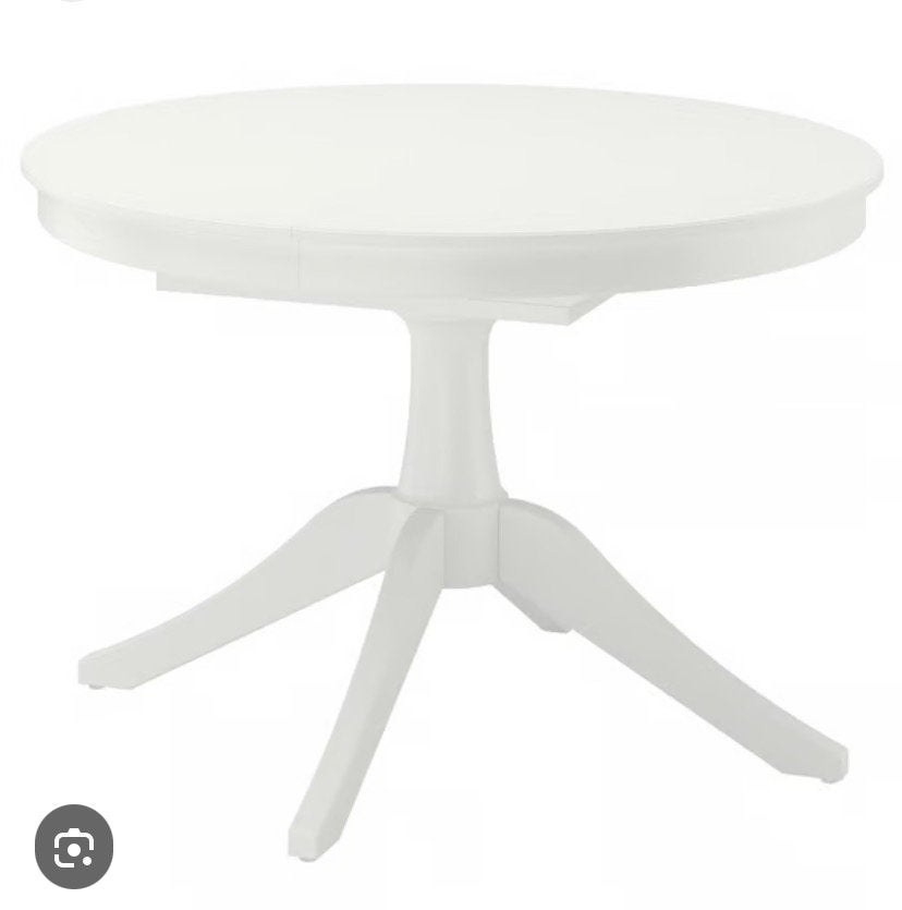 Tabke ronde blanche Ikea Rosentorp, Enlèvement, Utilisé