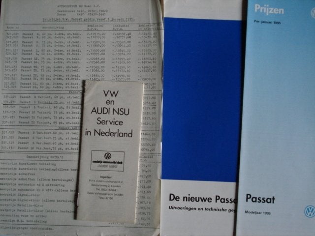 Volkswagen (Audi/NSU) Brochure Catalogue Prospekt mixed lot, Verzenden, Gelezen, Volkswagen