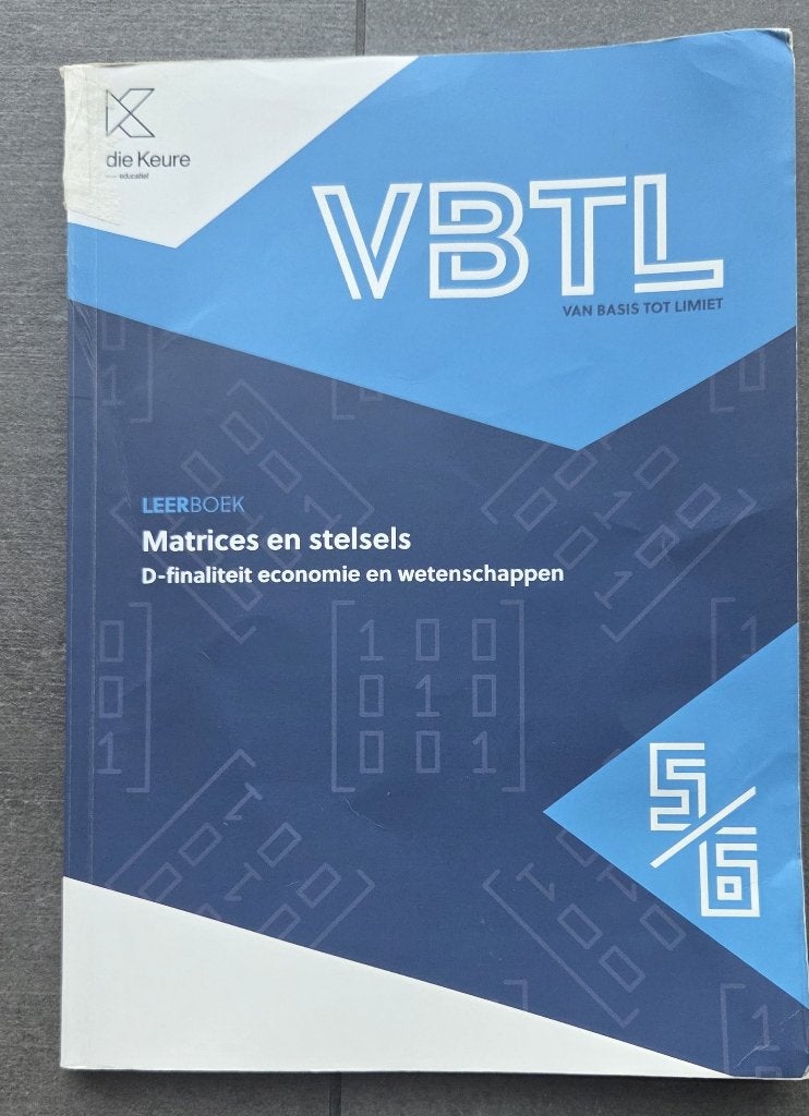 leerboek Matrices & stelsels, Ophalen, Gelezen, ASO, Wiskunde A