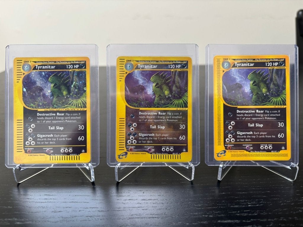 Tyranitar Pokemon kaarten, Ophalen, Zo goed als nieuw, Meerdere kaarten