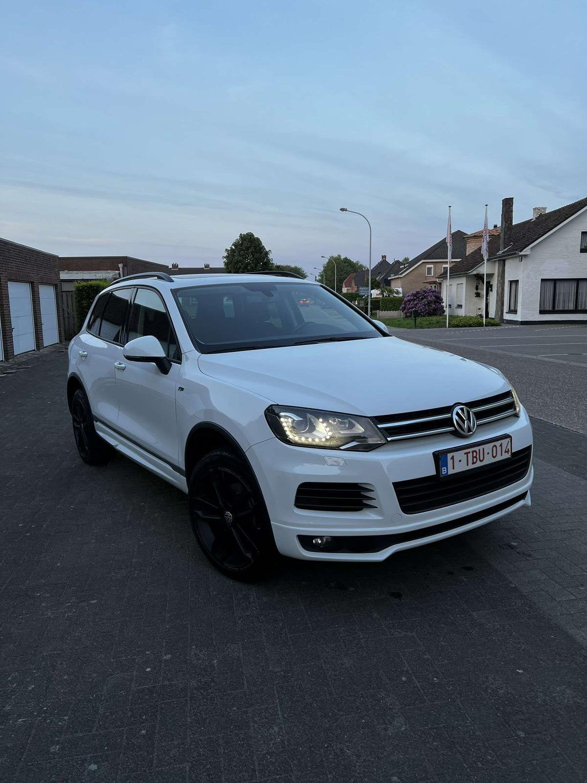 Vw toureg r line, Auto's, Volkswagen, Automaat, Stof, Zwart, Wit