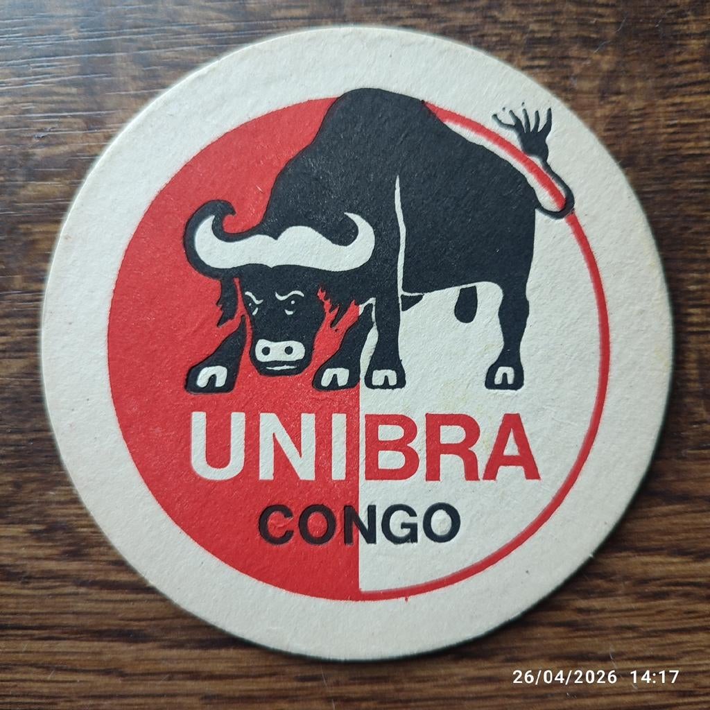 1 sous bock double face UNIBRA BACO du Congo, Enlèvement ou Envoi, Comme neuf, Sous-bock, Autres marques