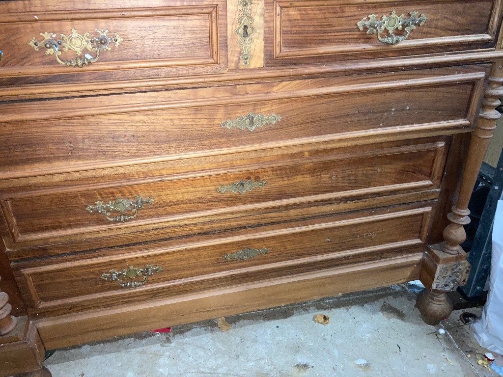 Lit commode table de nuit garde robe, Maison & Meubles, Enlèvement, Utilisé, Bois