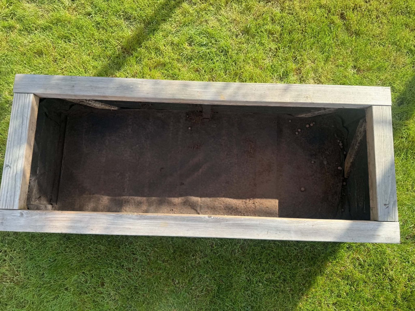 Mooie bloembak Hillhout, Tuin en Terras, Ophalen, Gebruikt, Minder dan 30 cm, 100 cm of meer