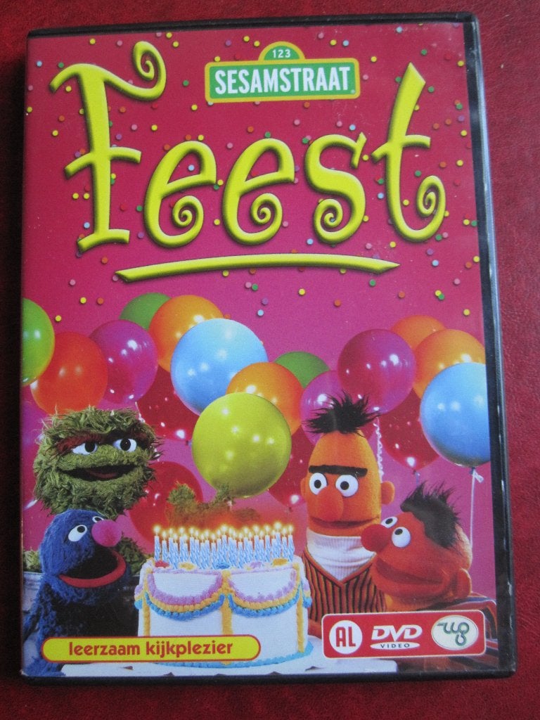 Sesamstraat - Feest, Cd's en Dvd's, Dvd's | Kinderen en Jeugd, Alle leeftijden, Tv-serie, Zo goed als nieuw, Educatief