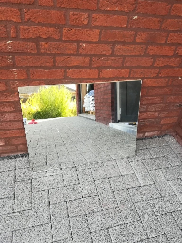 Grote rechthoekige spiegel, Moins de 100 cm, Enlèvement, Utilisé, Rectangulaire