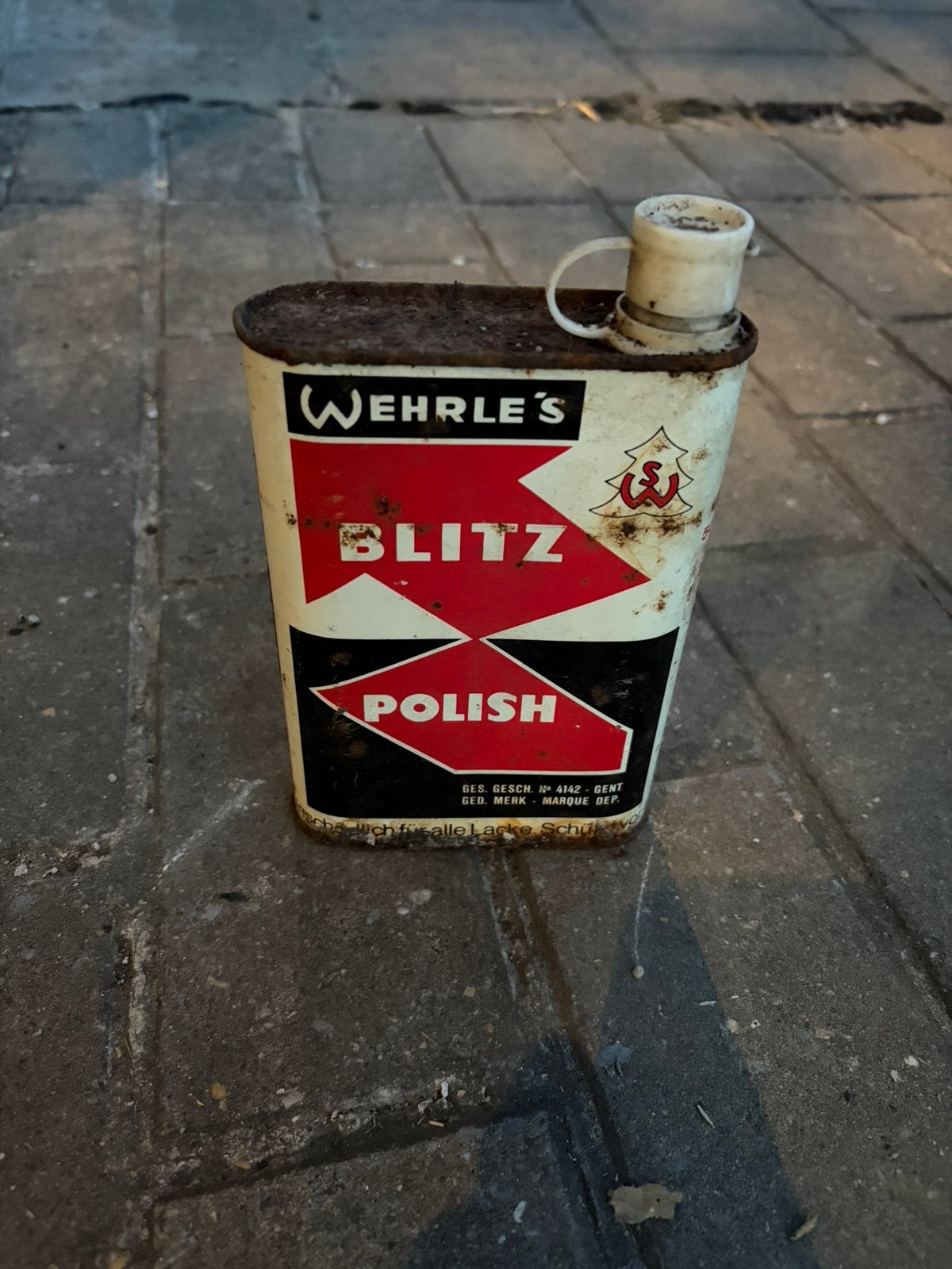 Vintage Wehrle's Blitz Polish blik, Ophalen of Verzenden