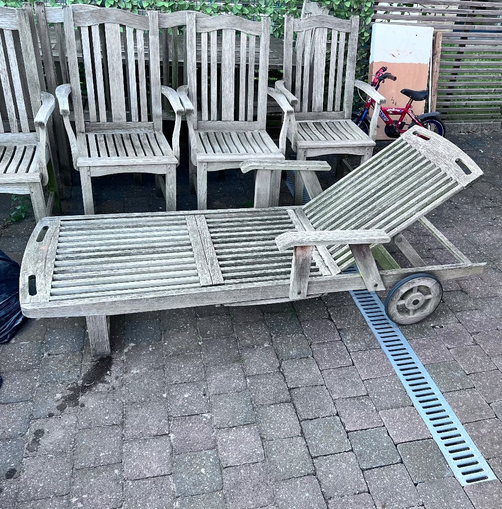 Ligbed (GLOSTER), Tuin en Terras, Ophalen, Gebruikt, Verstelbaar