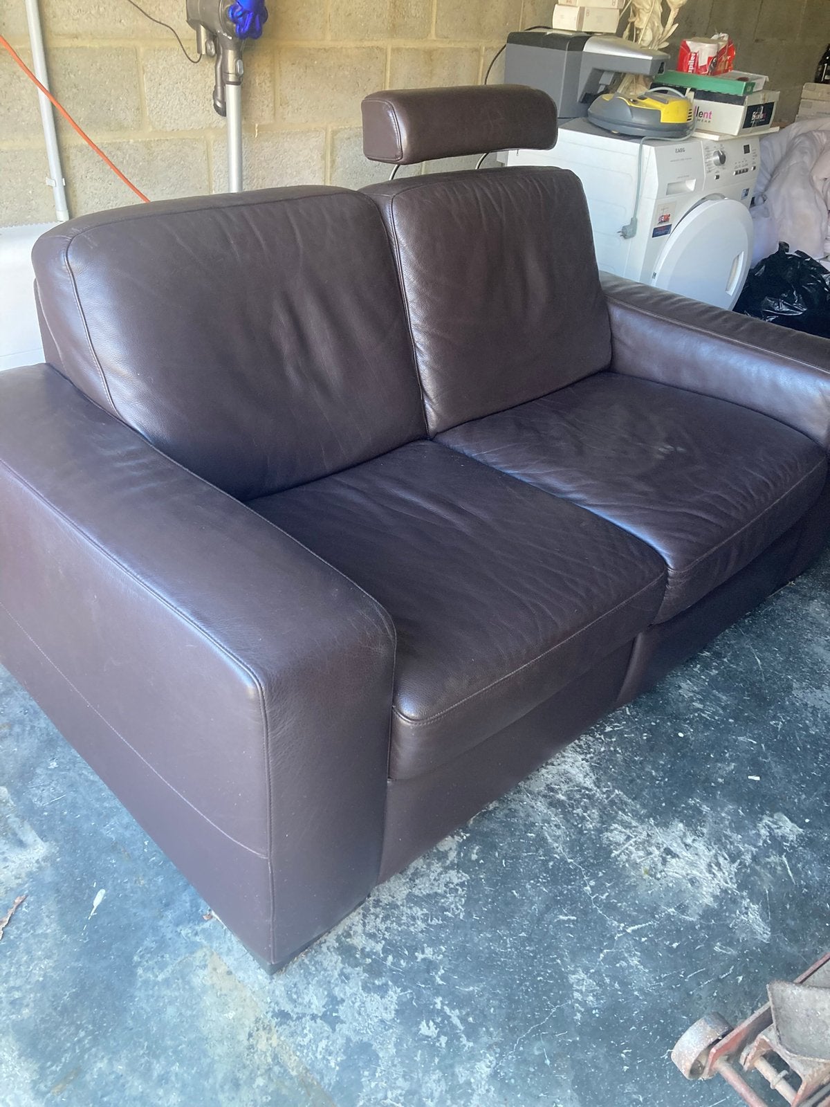 Gratus natuzzi lederen zetel in goede staat, Huis en Inrichting, Ophalen, Gebruikt