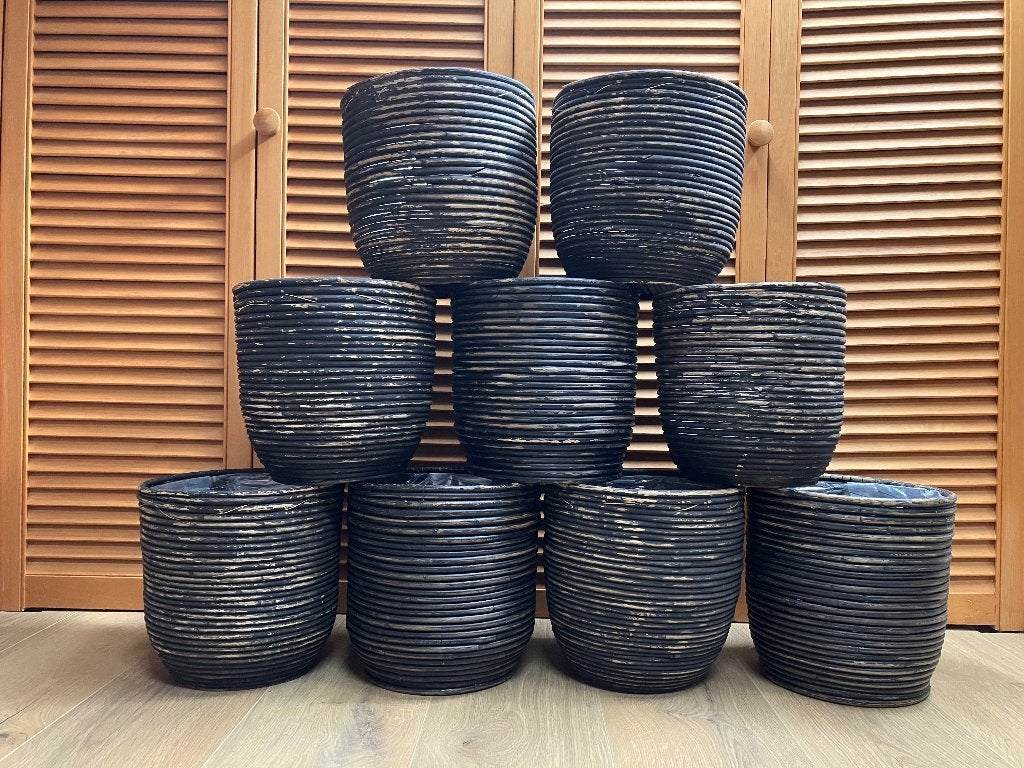 9 Rotan manden als buitenpot voor bloempot, Ophalen, Binnen