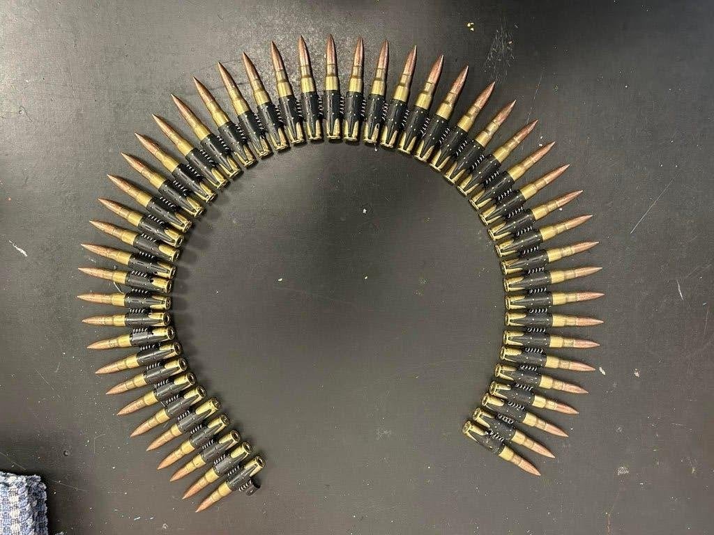 WWII - bande MG 34 - 42 avec cartouches INERTES actuelles, Collections, Enlèvement ou Envoi, Autres, Autres types