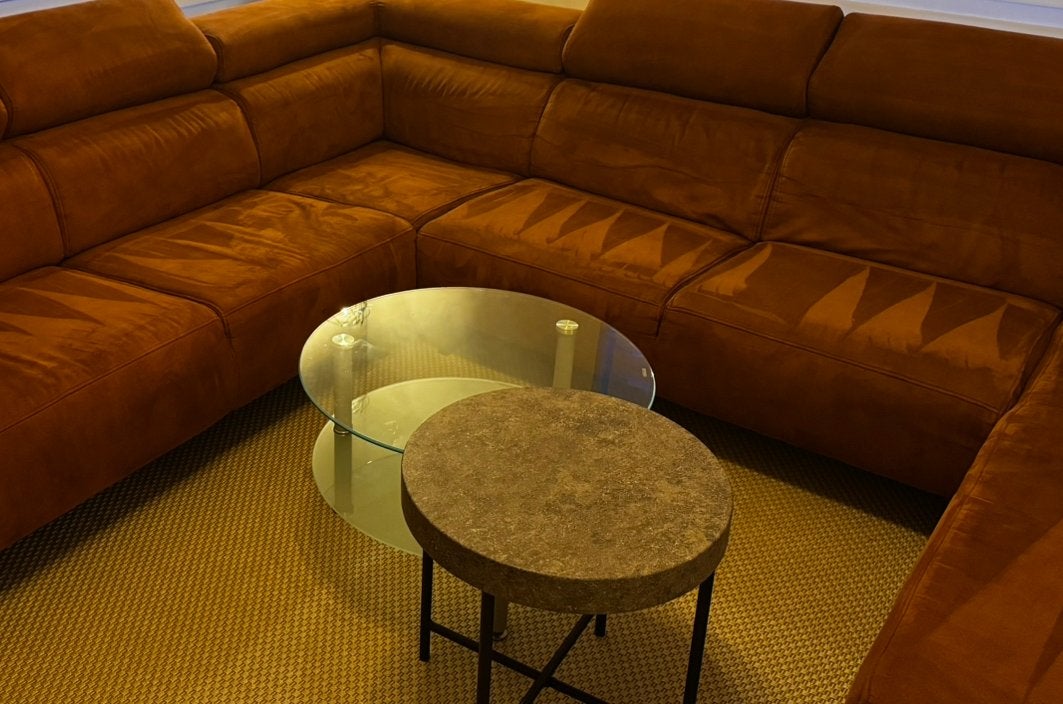 2 Salon tafel - groot glas en klein hout, Ophalen, Zo goed als nieuw, Hout