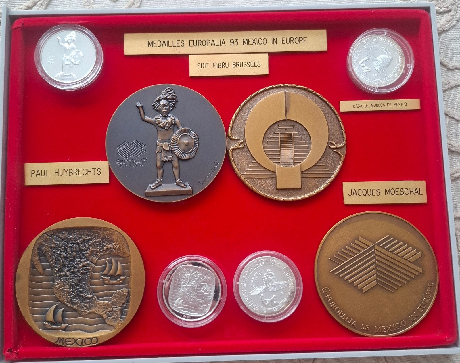 médailles commémorative bronze et argent 925, Enlèvement ou Envoi, Belgique, Argent
